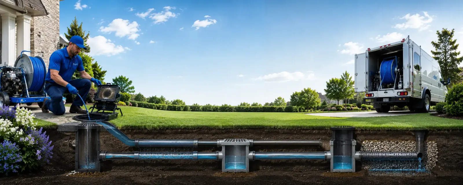 Outdoor drain cleaning information for Strathmore, CA